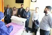 عیادت مسئولان مدیریت رفاه و سلامت کارکنان دانشگاه علوم پزشکی تهران از کارکنان بستری در مجتمع بیمارستانی امیراعلم